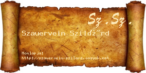 Szauervein Szilárd névjegykártya