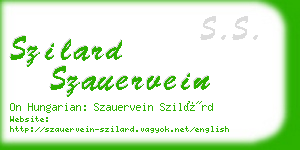 szilard szauervein business card